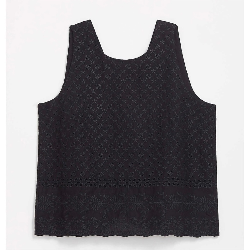 NWT LOFT Black Eyelet Tank Top